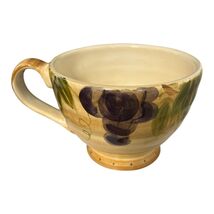 Tabletops Unlimited Provincial Grapes Oversized Soup Mug Hand Painted - $13.50