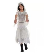 new GHOST GIRL Halloween Costume sz XL 14-16y Youth Hooded Dress Up Outf... - $21.68