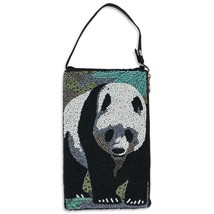 Giant Panda Beaded Club Bag Evening Clutch Purse w/ Shoulder Strap - £28.09 GBP