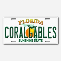 Coral Gables Aluminum Florida License Plate Tag NEW - £15.47 GBP