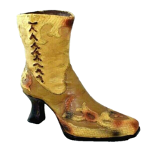 Victorian Style Snake Skin Leather Lace up Boot Resin Figure - £8.09 GBP