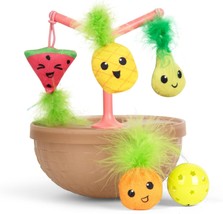 Catstages Hunt N&#39; Wobble Fruit Bowl Wobbling Cat Toy with - £15.58 GBP