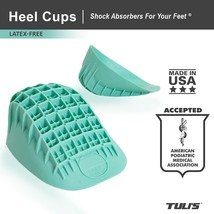 Tuli&#39;s Heavy Duty Heel Cups, Regular (Under 175lbs) Shock Absorption, Pl... - $361.61 MXN