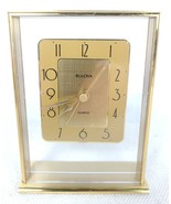 BULOVA Gold Finish Quartz Alarm Clock B1980 Vintage - $47.96