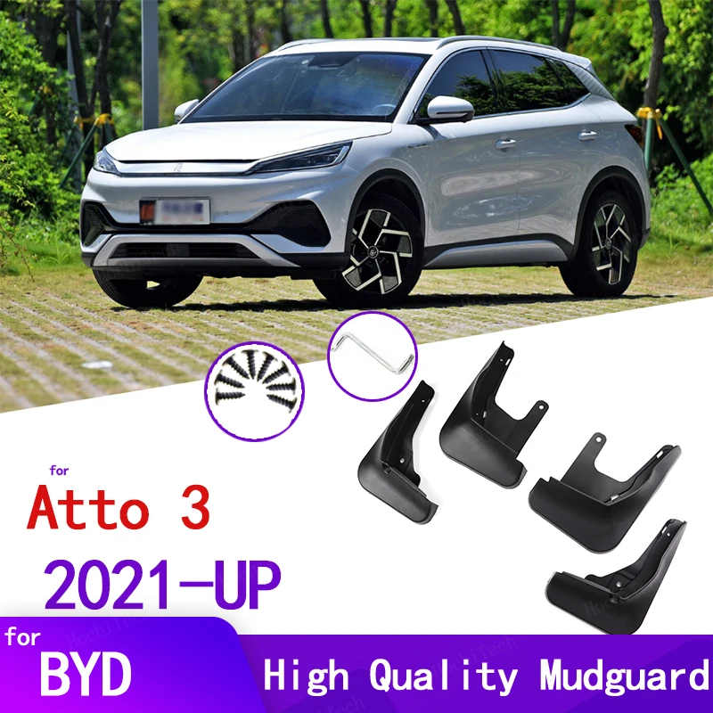 4pcs Black Mud Flaps For BYD Atto 3 Yuan Plus EV 2021-2024 Mudflaps Splash - £20.61 GBP