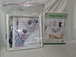 Village Linens Stamped Embroidery Kit &quot;Evening Garden&quot; Table Topper #100026 - $19.40
