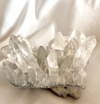 Quartz Crystal Cluster 12.5 ounces, 395 Grams, 3” x 4.5” Assorted Clear Points - £17.90 GBP