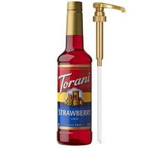 Torani Strawberry Syrup 25.4fl oz Pump Included New - $13.95