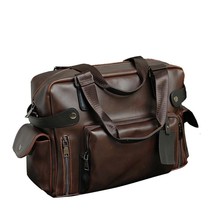 Vintage Handbag Crazy Horse Leather Men&#39;s Briefcase Brand Men Messenger Bag for  - £64.46 GBP