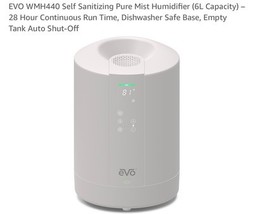 EVO self sterilizing pure mist humidifier  6 L - $108.78