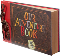 Scrapbook Photo Album Our Adventure Book Embossed Words Hard Cover Movie... - $15.83