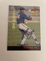 1994 Signature Rookies Authentic Signature Tyrone Hill #15 Auto 3112/8650 Card - £7.86 GBP