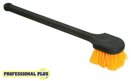 Gong SCRUB BRUSH STIFF Bristle 20&quot; long Handle toilet Pro Plus Rubbermaid X223 - £30.77 GBP