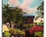 Old San Miguel Church Santa Fe New Mexico NM Linen Postcard V13 - £1.51 GBP