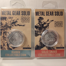 Metal Gear Solid Raiden And Solid Snake Coin Bundle Official Konami Coin... - £25.86 GBP