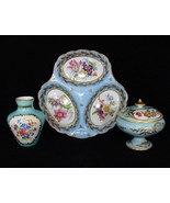 France Limoges Fine Porcelain Trio. Sevres Color &amp; Style. Made For Birks... - £278.94 GBP
