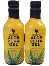2 New Forever Living Aloe Vera Gel 33.8 fl.oz (1 Liter) Kosher Halal 99.... - £31.76 GBP