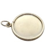 Classic Vintage Sterling Silver Round Photo Locket Charm Pendant 1960s - $35.00