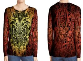 Satani Statue   T-Shirt Long Sleeve For Women - £17.33 GBP