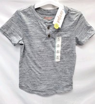 Toddler Boys' 4T Gray Jersey Knit Short Sleeve Henley T-Shirt - Cat & Jack image 2