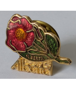 ALBERTA CANADA WILD ROSE PROVINCIAL FLOWER THEMED LAPEL PIN VINTAGE CANA... - $20.55 CAD