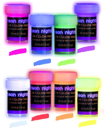 2-IN-1 Glow in the Dark Acrylic Paint Set Glows in the Dark &amp; under UV B... - €16,41 EUR