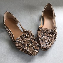 AEO American Eagle Outfitters Snakeskin Huarache Flats sz 9 EUC Y2K - £15.40 GBP