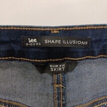 LEE RIDERS Shape Illusions Women's Blue Slim Fit Stretch Denim Skirt Size 14M image 3