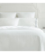 Sferra Sampietrini White Euro Sham Quilted Cobblestone Design Cotton Ita... - $57.00