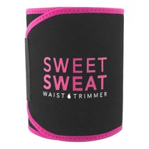 Sweet Sweat Waist Trimmer Belt for Men &amp; Women - Black/Pink - £17.25 GBP