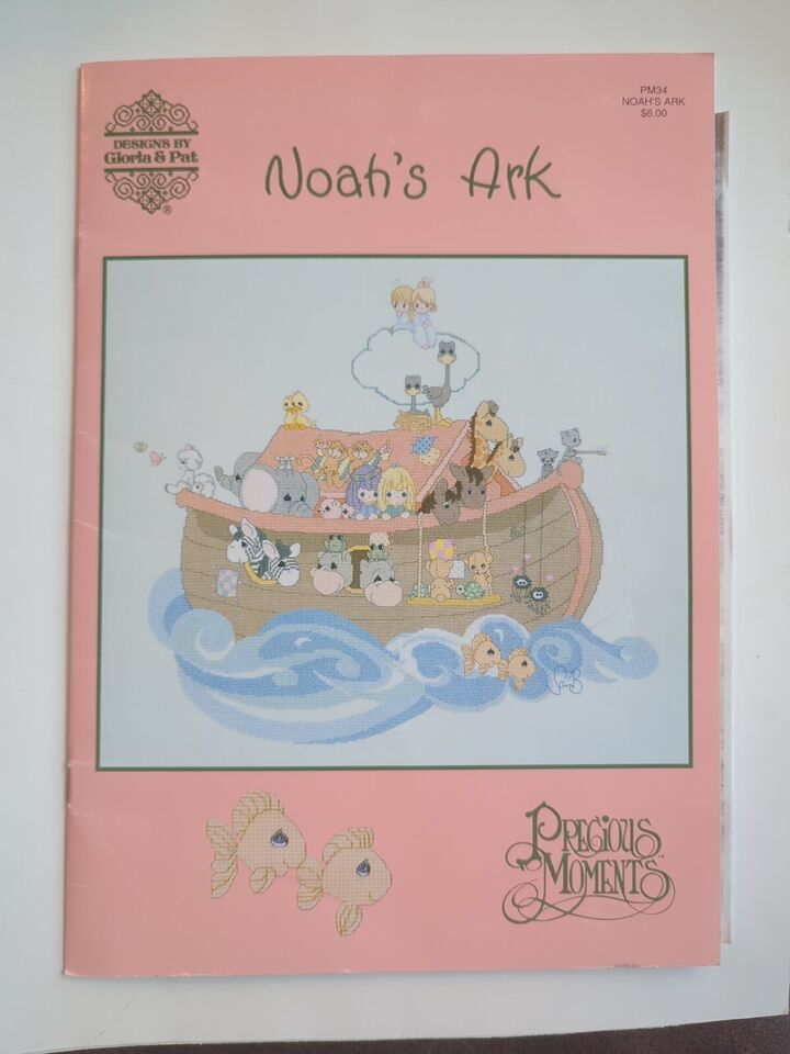 Gloria & Pat Precious Moments NOAH'S ARK Cross Stitch Pattern Booklet 1993 PM34 - $13.29