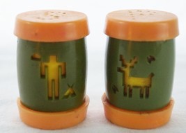 Shaker Di Sale E Pepe Vintage St. Labre Indian School Olive E Arancio - £19.95 GBP