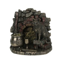 Little Wicked Conjuring Corner Bronze Finish Cat Witch Statue 5 Inches High - $77.62