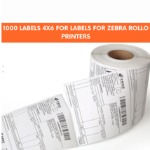 1000 pcs 4x6 roll Direct Thermal Shipping Labels for Zebra Rollo Printers - £14.88 GBP+