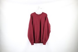 Vintage 90s Streetwear Mens Size XL Faded Blank Crewneck Sweatshirt Maro... - $44.50