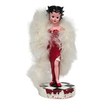 Vtg Betty Boop Figurine by Madame Alexander 6.5&quot; Red Evening Gown Feather Boa - $17.95