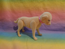 Barbie Pet Dog Taffy Tanner Bobblehead Fuzzy Flocked Yellow Animal - £4.64 GBP