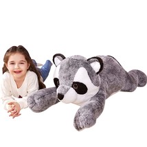 IKASA Giant Raccoon Stuffed Animal Plush Toy,Large Racoon Cute Jumbo Soft Toys,H - £49.99 GBP