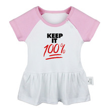 Keep it 100% Newborn Baby Girls Dress Toddler Infant 100% Cotton Clothes - £10.44 GBP