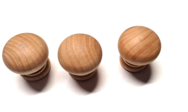 10 Pieces New Finished Dark Maple 1 1/8&quot; Round Wood Cabinet Knobs / Pulls Kq - $13.81