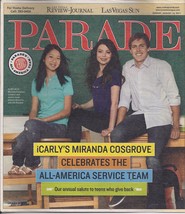 Miranda Cosgrove, Grace Li, Joe Burgum @ Parade Las Vegas Mag Aug 2011 - £3.15 GBP