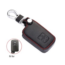 Leather Car Key Case For  Auris Camry RAV4 Avalon Yaris Verso 2012-2018 2 Button - £32.52 GBP