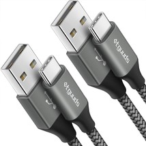 [2-Pack, 3Ft] Usb C Cable 3A Fast Charge, Usb A To Type C Charger Cord Braided C - £11.98 GBP