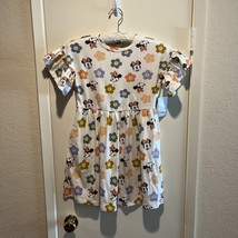 Disney Happy Face Flowers Minnie Mickey Mouse Print Dress Girl’s Size  9... - $28.71