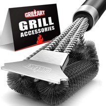 Grill Brush And Scraper With Deluxe Handle, Safe Wire Grill Brush Bbq Cl... - £25.16 GBP