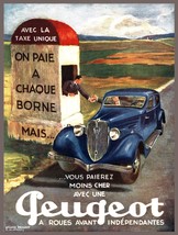 Decoration Poster.Home room art.Interior design.Peugeot vintage car.French.7175 - £13.52 GBP+