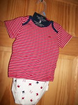Faded Glory Baby Clothes 3M-6M Newborn Short Outfit Shirt Crab Bodysuit ... - $14.24