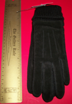 Jaclyn Smith Women Clothes S/M Black Suede Driving Gloves 3M Thinsulate ... - $18.99