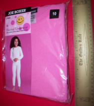 Joe Boxer Girl Clothes 10 Thermal Underwear Set Solid Pink Top Pant Bott... - £8.34 GBP