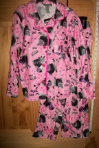 Joe Boxer Girl Clothes XS 4/5 X-Small Pajama Set PJ Pink Rock On Cat Sleepwear - £12.85 GBP
